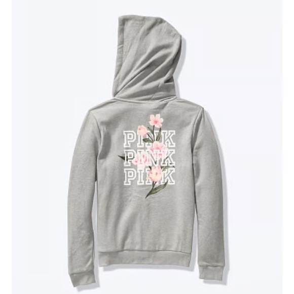 VS Pink Everyday Lounge Perfect Zip- Floral- XL - Picture 1 of 6